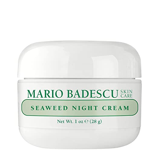 Mario Badescu Seaweed Night Cream For Combination, Oily & Sensitive Skin, Oil-Free Moisturizer With Collagen & Sodium Hyaluronate, Moisturizes & Smooths Skin