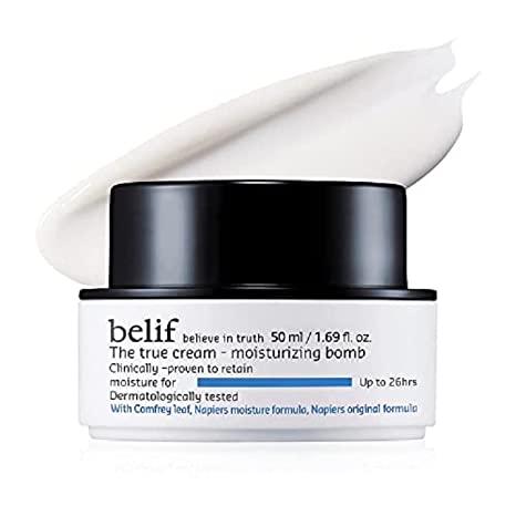 belif The True Cream Moisturizing Bomb | 26 Hours Hydrating Antioxidant Face Skincare | Soothing & Lightweight with Powerful Hydrating Herb Blend | Facial Moisturizer for Dry & Oily Skin