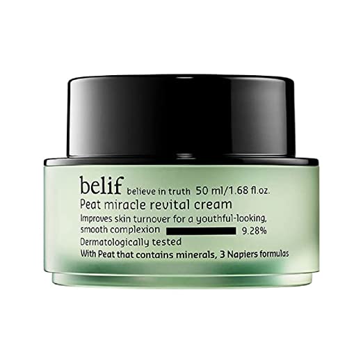 Belif Peat Miracle Revital Cream | Anti-Aging Face Cream for Elasticity |, 1.68 Fl Oz (Pack of 1)