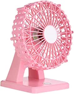 HTLLT Portable Small Electric Fan Home Appliances USB Mini Fan/Chargeable Student Mute Small Fan/Office Desktop Desktop Small Electric Fan,Pink