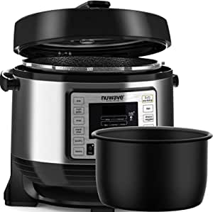 Nuwave Nutri-Pot Digital Pressure Cooker 6-quart with Non-stick Inner Pot & Sure-Lock Technology, 200 Pressure Cooker Recipe Book