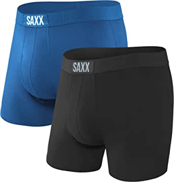 SAXX Men's Underwear – VIBE Super Soft Boxer Briefs with Built-In Pouch Support – Pack of 2, Underwear for Men