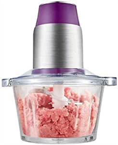 SCYMX Food Processor, Household Electric Stainless Steel Automatic Meat Grinder, Meat, Vegetable, Fruit and Nut Chopper(27.5 21.5CM)